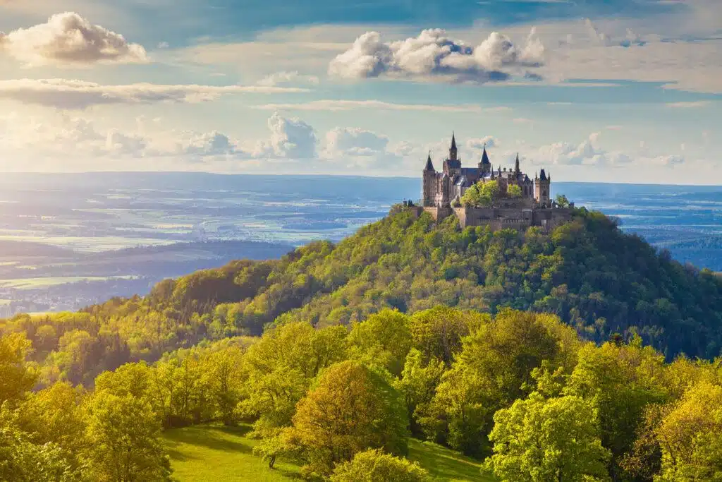Aerial,View,Of,Famous,Hohenzollern,Castle,,Ancestral,Seat,Of,The